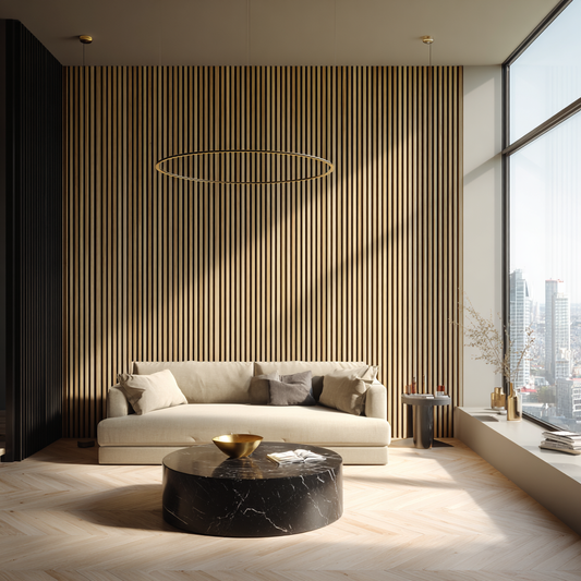 Natural Oak Wall Panel | Luxury 3-Sided Wood Veneer